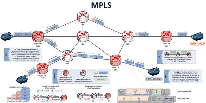 A diagram of the mpls network.
