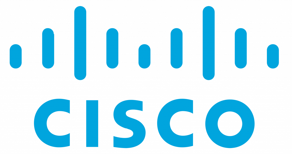 Cisco logo on a green background.