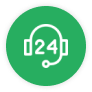 A green icon with the word 24 on it.
