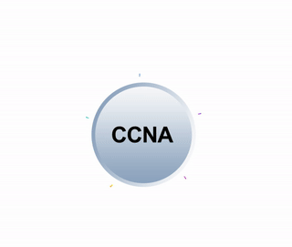 Ccna logo on a white background.