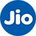 The jio logo on a black background.