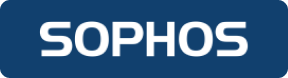 The logo for sophos on a blue background.
