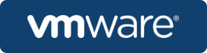 Vmware logo on a blue background.