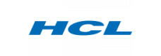 Hcl logo on a white background.