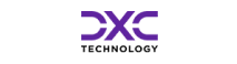 A purple logo with the word dxc technology.