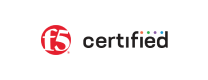 The f5 certified logo on a white background.