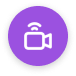 A Network kings' purple circle with an icon of a video camera.