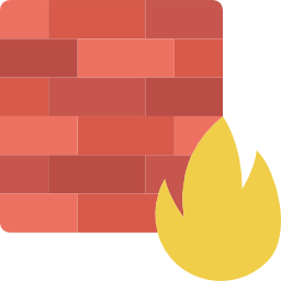 A fire icon with a brick wall.