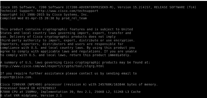 A screen shot showcasing text on a black screen, pertaining to memory in Cisco devices.