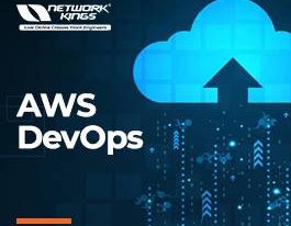 Aws devops with an arrow pointing to the cloud.